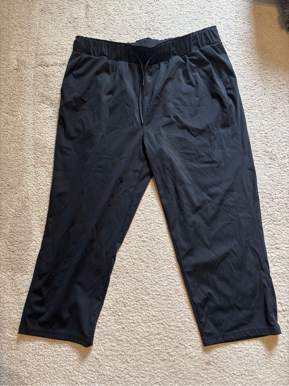 Classic Black Elastic-Waist Jogger Pants for Women